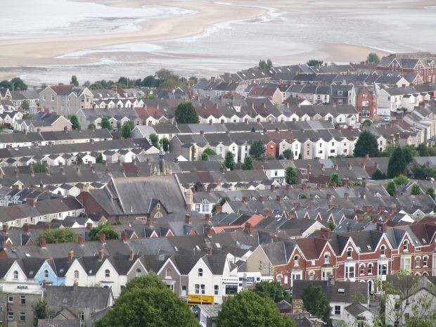 House roofs in Swansea